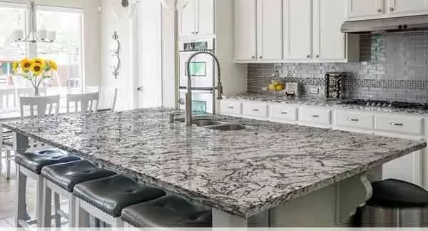 Alaska White granite island