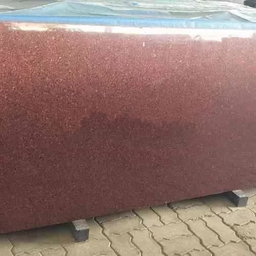 Granite slab prepared on timber for loading